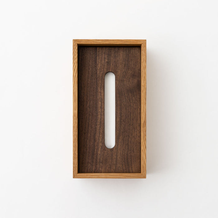 ティッシュボックス /ツートン（ホワイトオーク×ウォルナット）