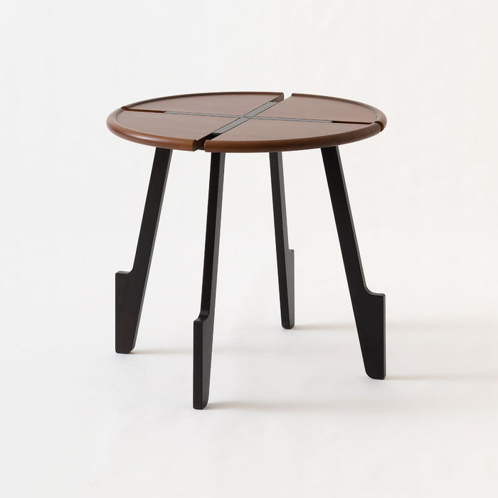 サイドテーブル /ハイタイプ /ツートン（ビーチ×スギ圧縮板目材）