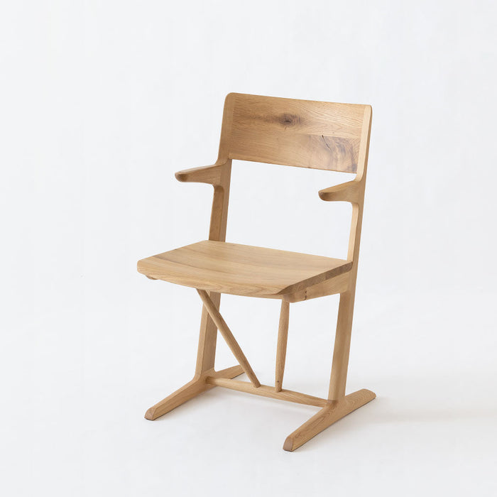 セミアームチェア（板座）/ナラ（節入り）