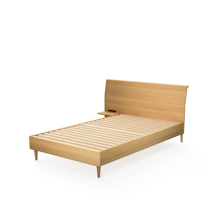 左テーブル付きベッド　ベッドフレームのみ /ハイバックタイプ /セミダブル /ウォルナット