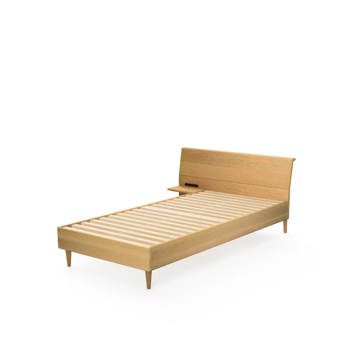 左テーブル付きベッド　ベッドフレームのみ /レギュラータイプ /シングル /ホワイトオーク