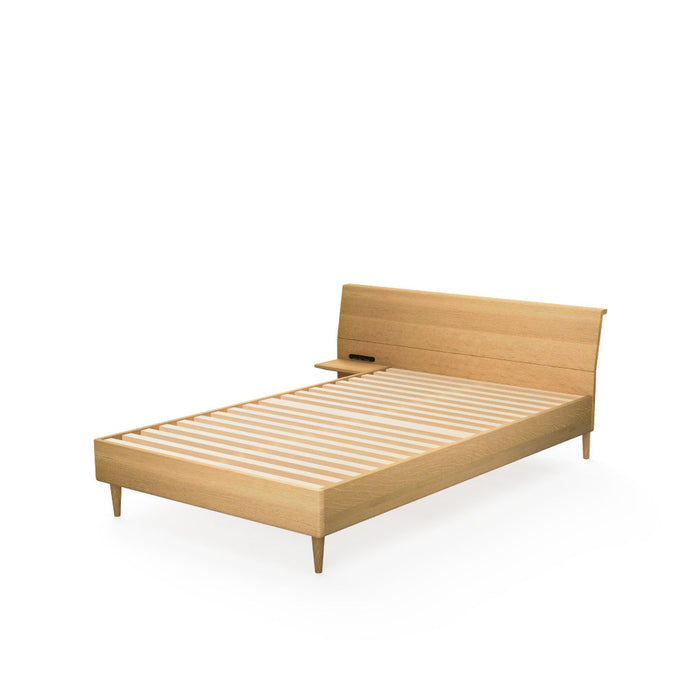 左テーブル付きベッド　ベッドフレームのみ /レギュラータイプ /セミダブル /スギ（圧縮板目材 節入り）