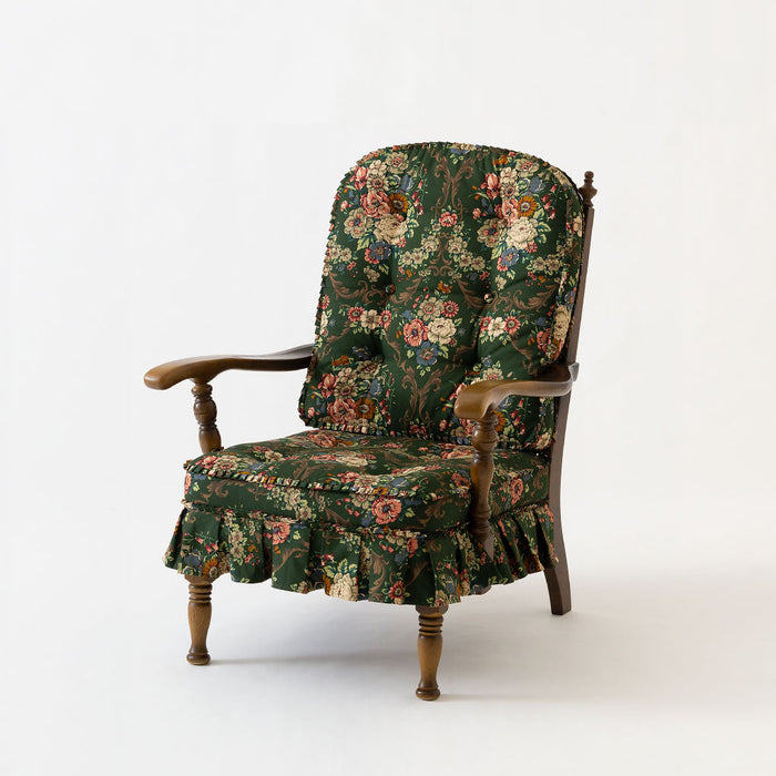 リビングチェア（ハイバック 両肘付き）/カバーリング仕様 /ホワイトオーク