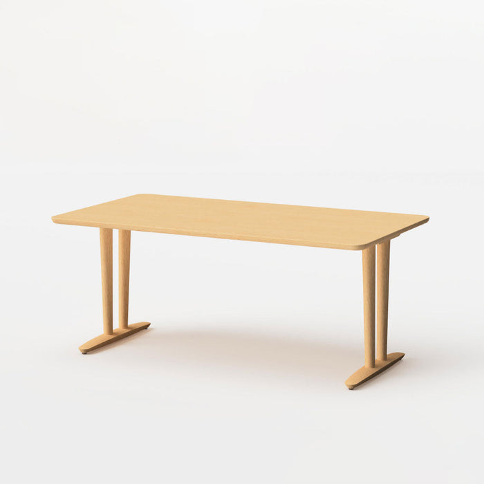 テーブル（角丸形天板×V脚）/W165/角面型/ビーチ