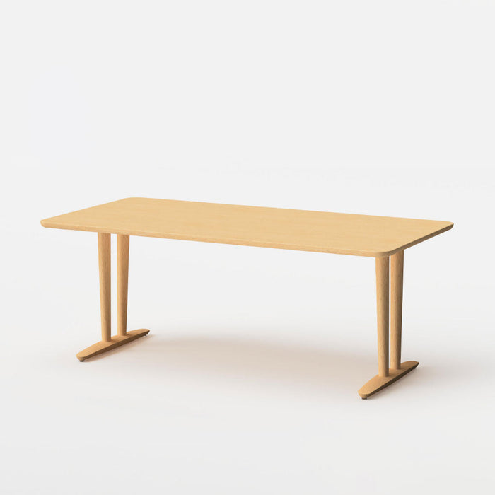 テーブル（角丸形天板×V脚）/W180/角面型/ビーチ