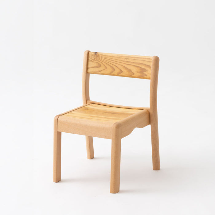 キッズスタッキングチェア（1-5歳児用）/3歳児用 /スギ（圧縮板目材 節入り）