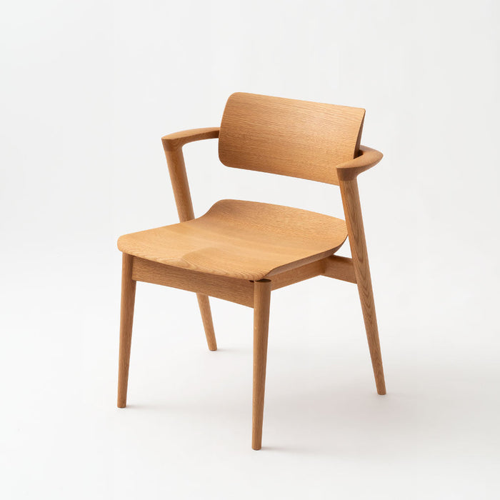 セミアームチェア（板座）/ホワイトオーク