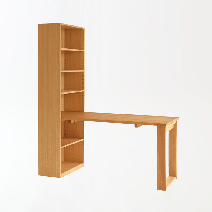 デスク（キャビネット+枠脚） /W141.5 /レッドオーク