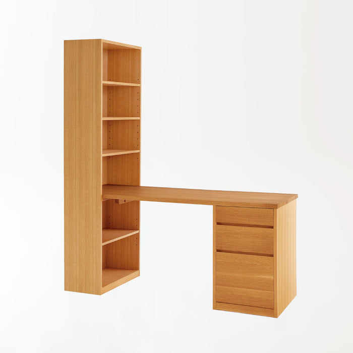 デスク（キャビネット+ボックス脚） /W191.5 /レッドオーク