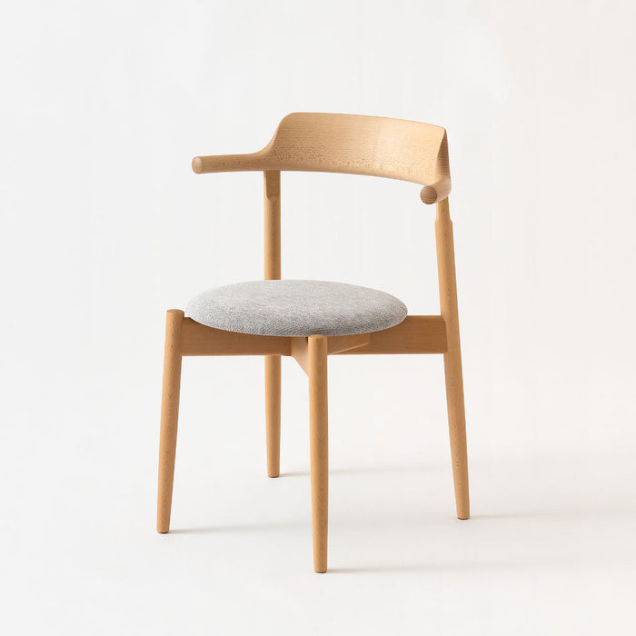 セミアームチェア（張り座）/ビーチ