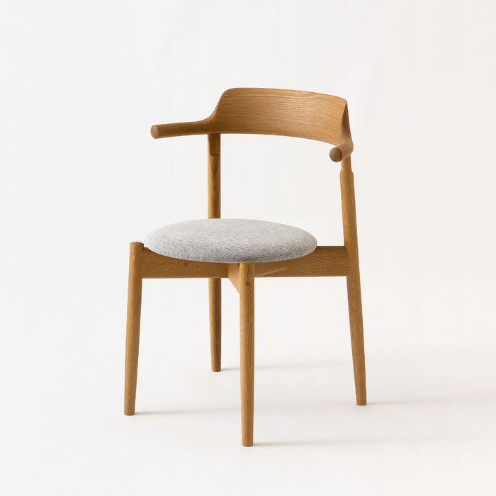 セミアームチェア（張り座）/ホワイトオーク