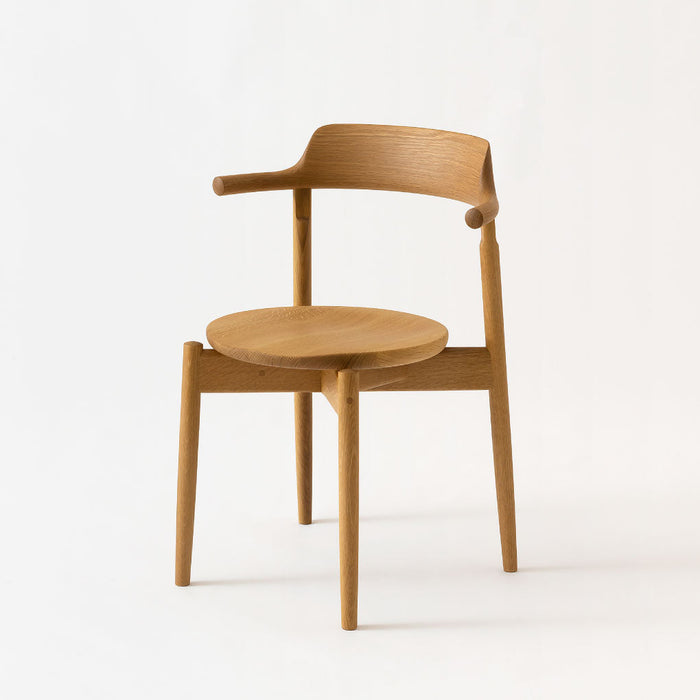 セミアームチェア（板座）/ホワイトオーク