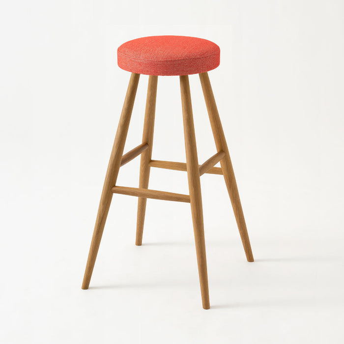 ハイスツール（張り座）/ホワイトオーク