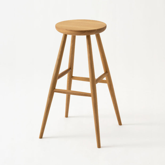 ハイスツール（板座）/ホワイトオーク