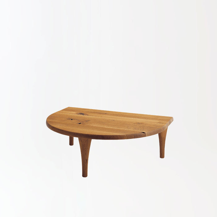 半円形リビングテーブル /W104 /レギュラータイプ /ホワイトオーク（節入り）
