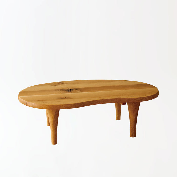 豆型リビングテーブル /W110 /レギュラータイプ /ホワイトオーク（節入り）