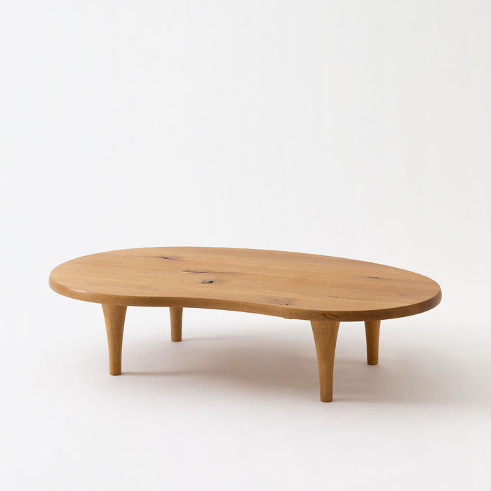 豆型リビングテーブル /W145 /レギュラータイプ /ホワイトオーク（節入り）