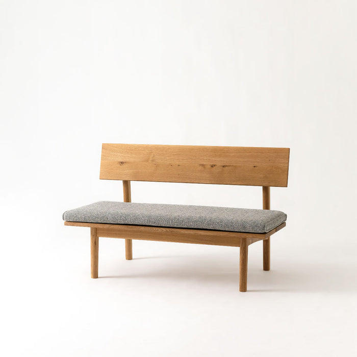 ベンチ /W120 /LDタイプ /座クッション仕様 /ホワイトオーク（節入り）