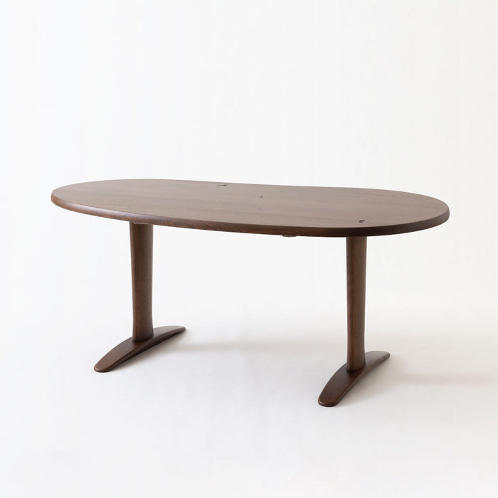 豆型テーブル /ホワイトオーク（節入り）