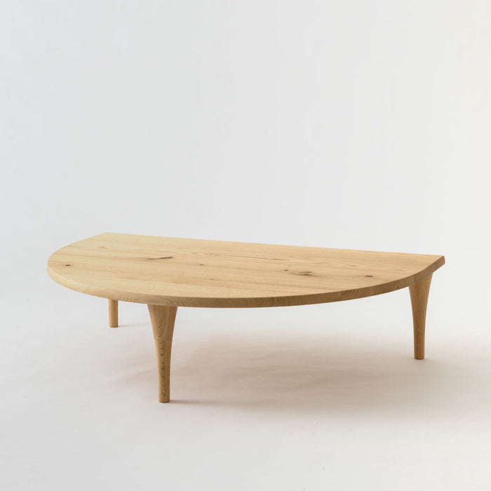 半円形リビングテーブル /W104 /ハイタイプ /クリ