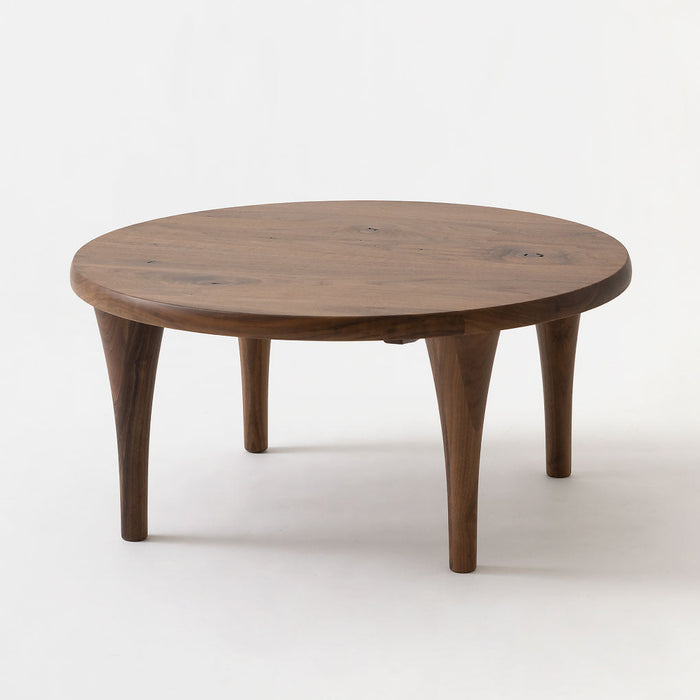 円形リビングテーブル /ウォルナット（節入り）