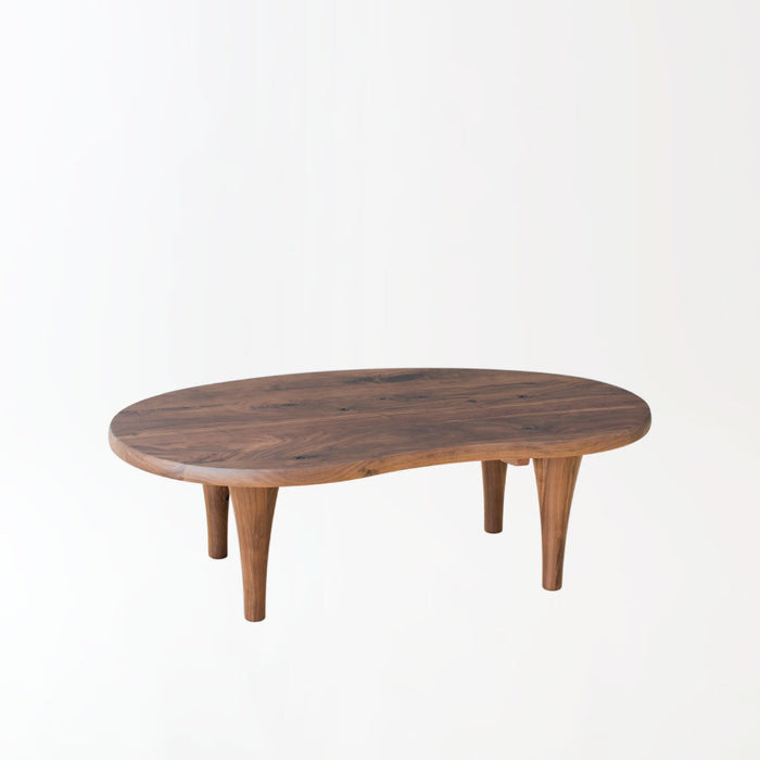 豆型リビングテーブル /W110 /レギュラータイプ /ウォルナット（節入り）