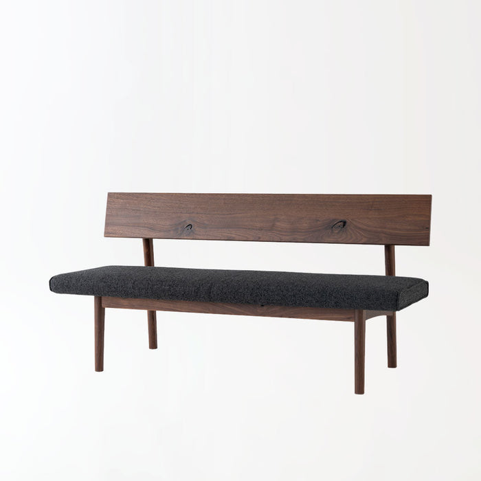 ベンチ /W165 /レギュラータイプ /カバーリング仕様 /ウォルナット（節入り）