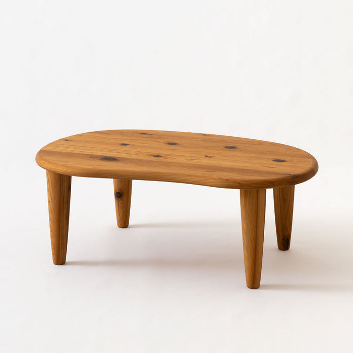 フロアテーブル（豆型）/スギ（圧縮板目材 節入り）