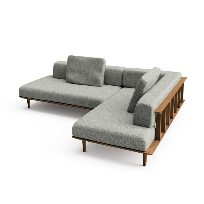 カウチ（右肘付き）+ソファ（左背付き） /W249 /D183 /ホワイトオーク