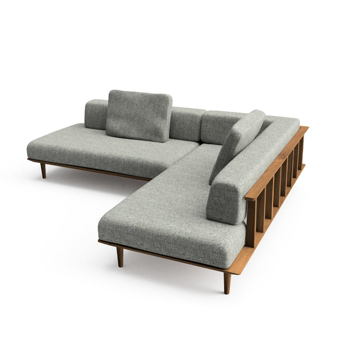 カウチ（右肘付き）+ソファ（左背付き） /W249 /D205 /ビーチ