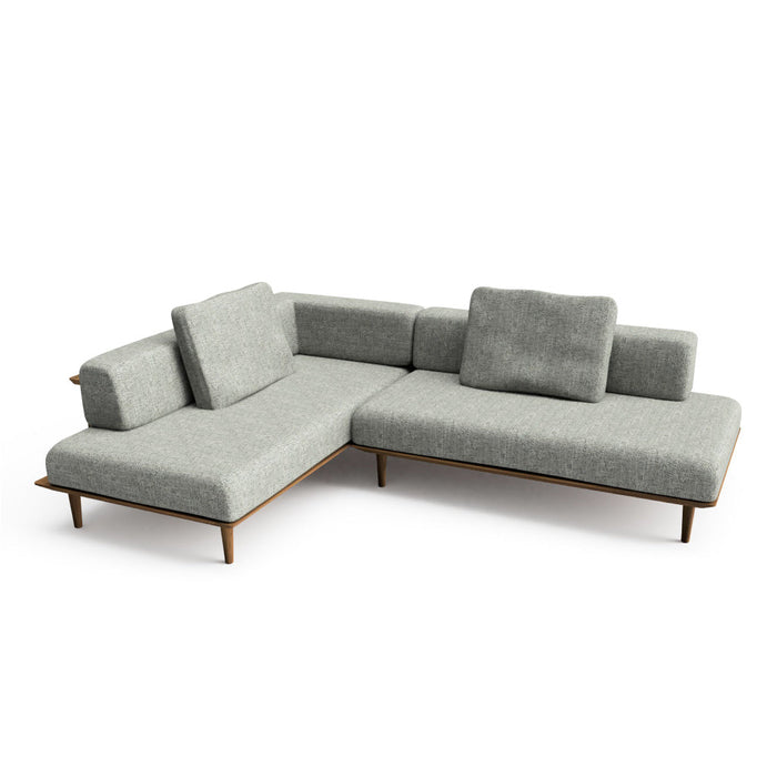 カウチ（左肘付き）+ソファ（右背付き） /W249 /D183 /ホワイトオーク