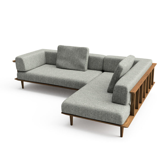 カウチ（右肘付き）+カウチ（右肘付き） /D183 /ウォルナット