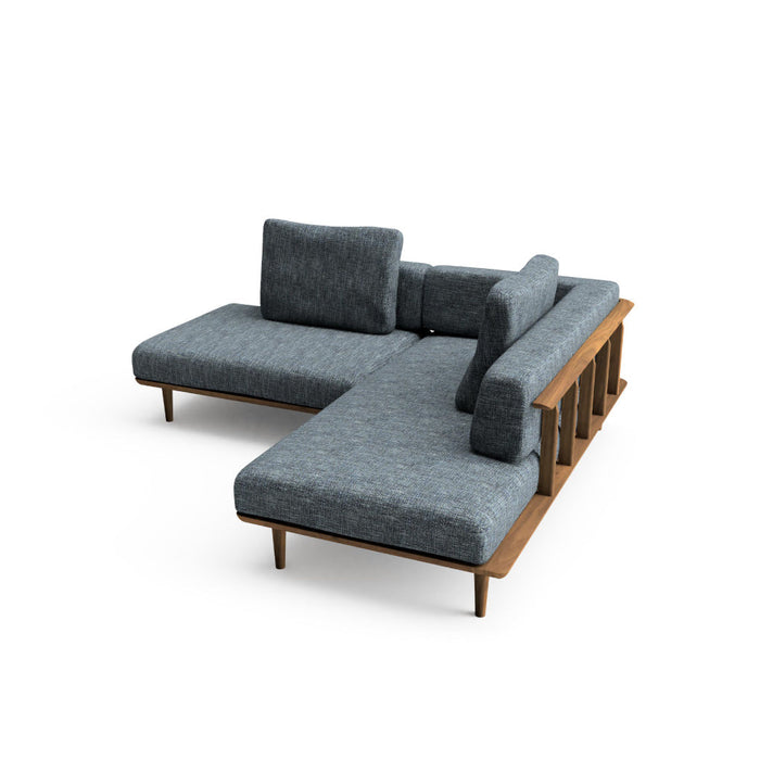 カウチ（右肘付き）+ソファ（左背付き） /W200 /D183 /ホワイトオーク