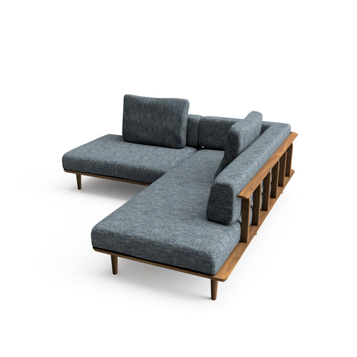 カウチ（右肘付き）+ソファ（左背付き） /W200 /D205 /ウォルナット