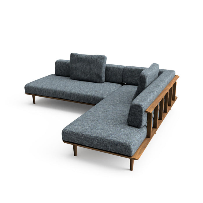 カウチ（右肘付き）+ソファ（左背付き） /W244 /D205 /ホワイトオーク