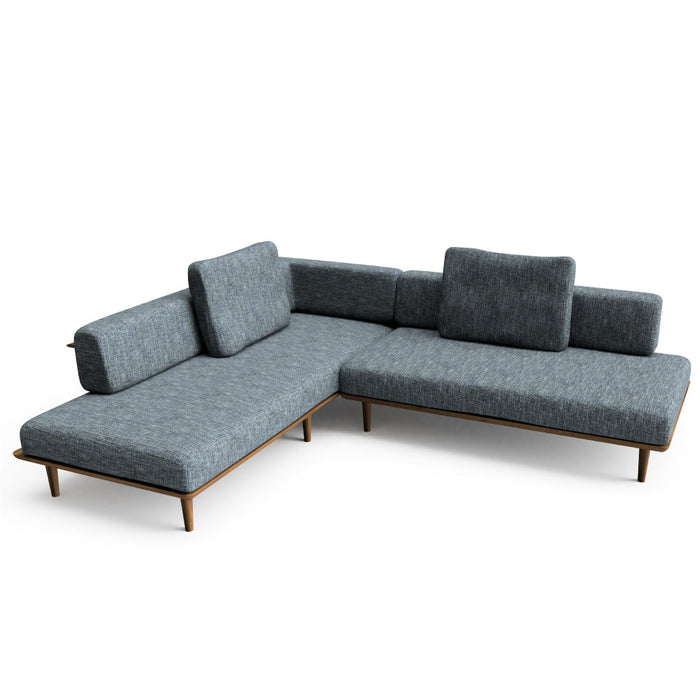 カウチ（左肘付き）+ソファ（右背付き） /W200 /D205 /ホワイトオーク